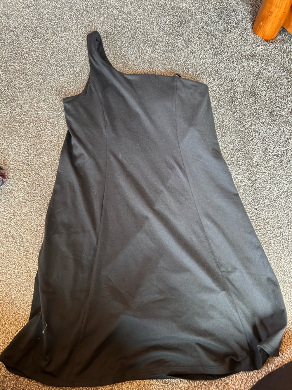 Women’s One-Shoulder athletic Black Dress